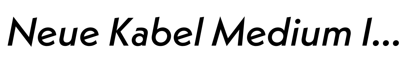 Neue Kabel Medium Italic